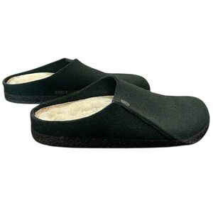 Birkenstock Wool Clogs Slip on Zermatt Rivet Forrest Green Shearling Sz 38